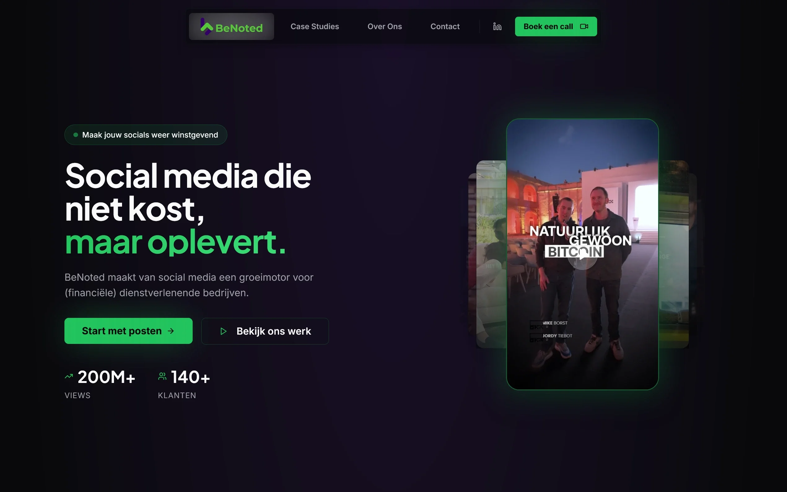 BeNoted — website ontworpen door Nieuwblik