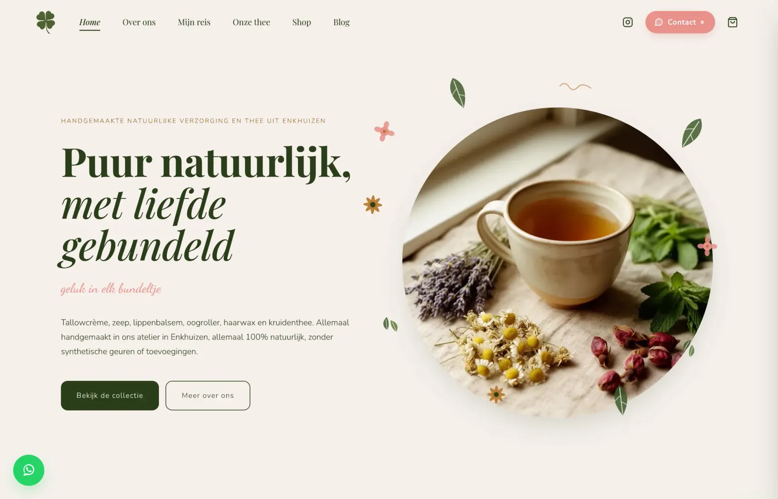 Een Bundel Geluk website case