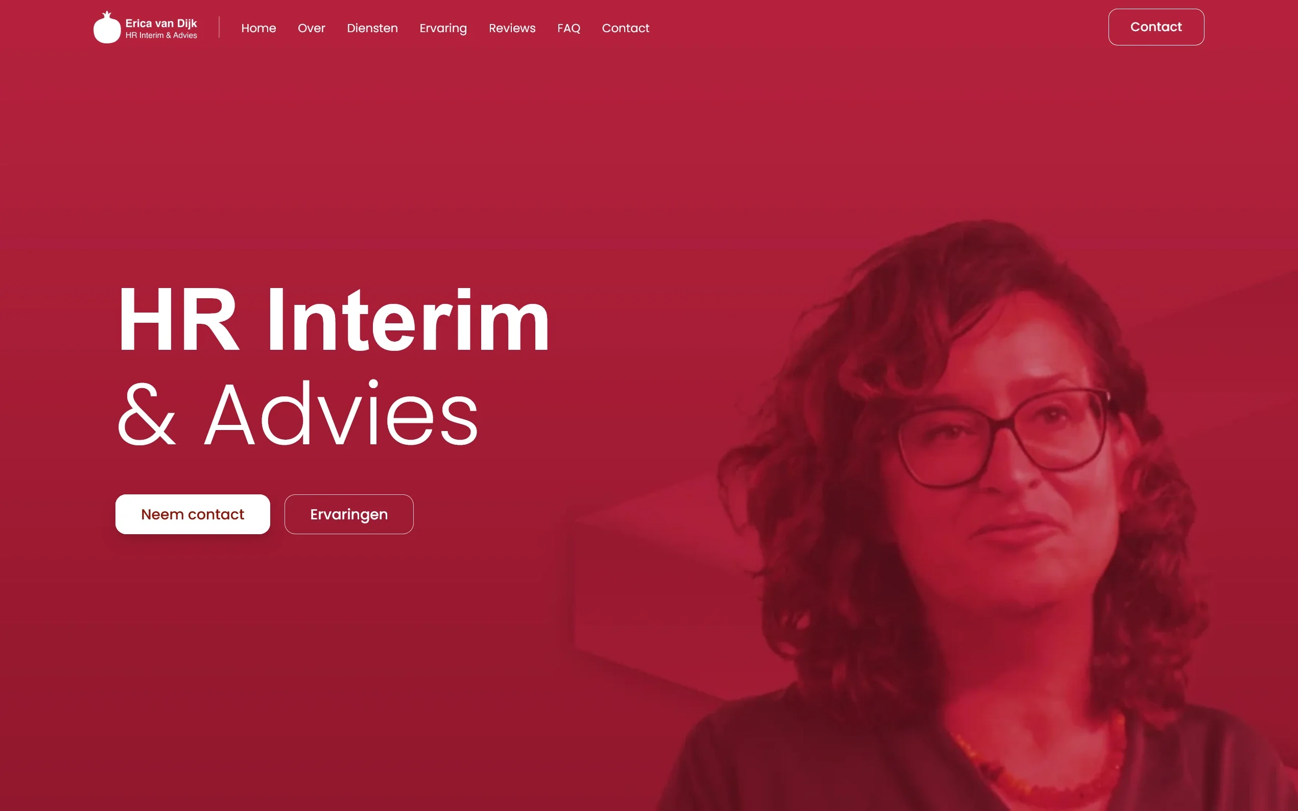 Erica van Dijk — website ontworpen door Nieuwblik