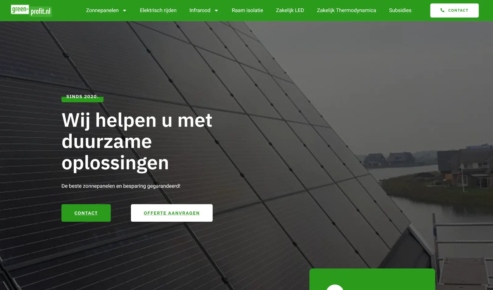 Green Profit — website ontworpen door Nieuwblik