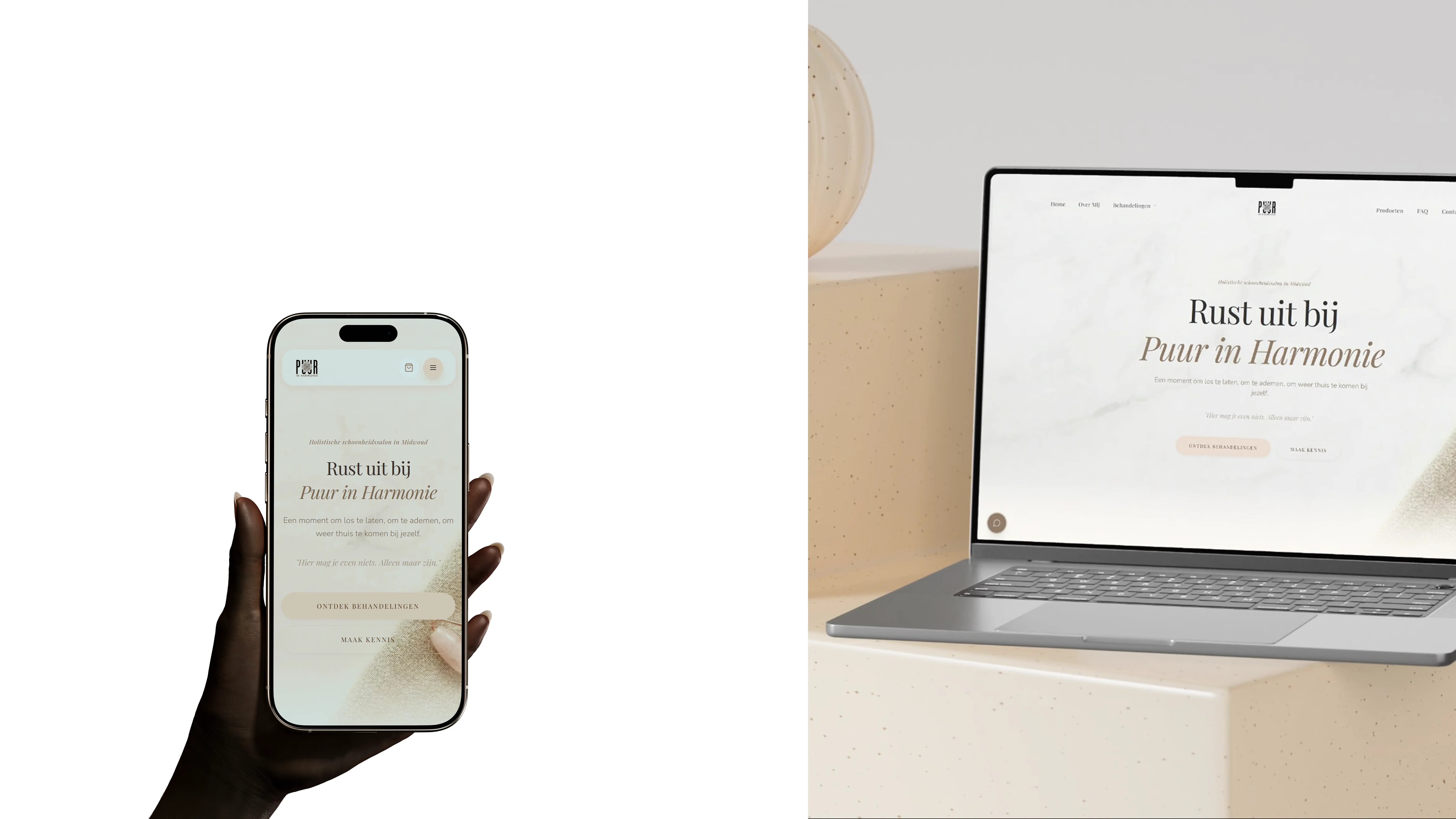 Puurinharmonie.nl op desktop en mobiel