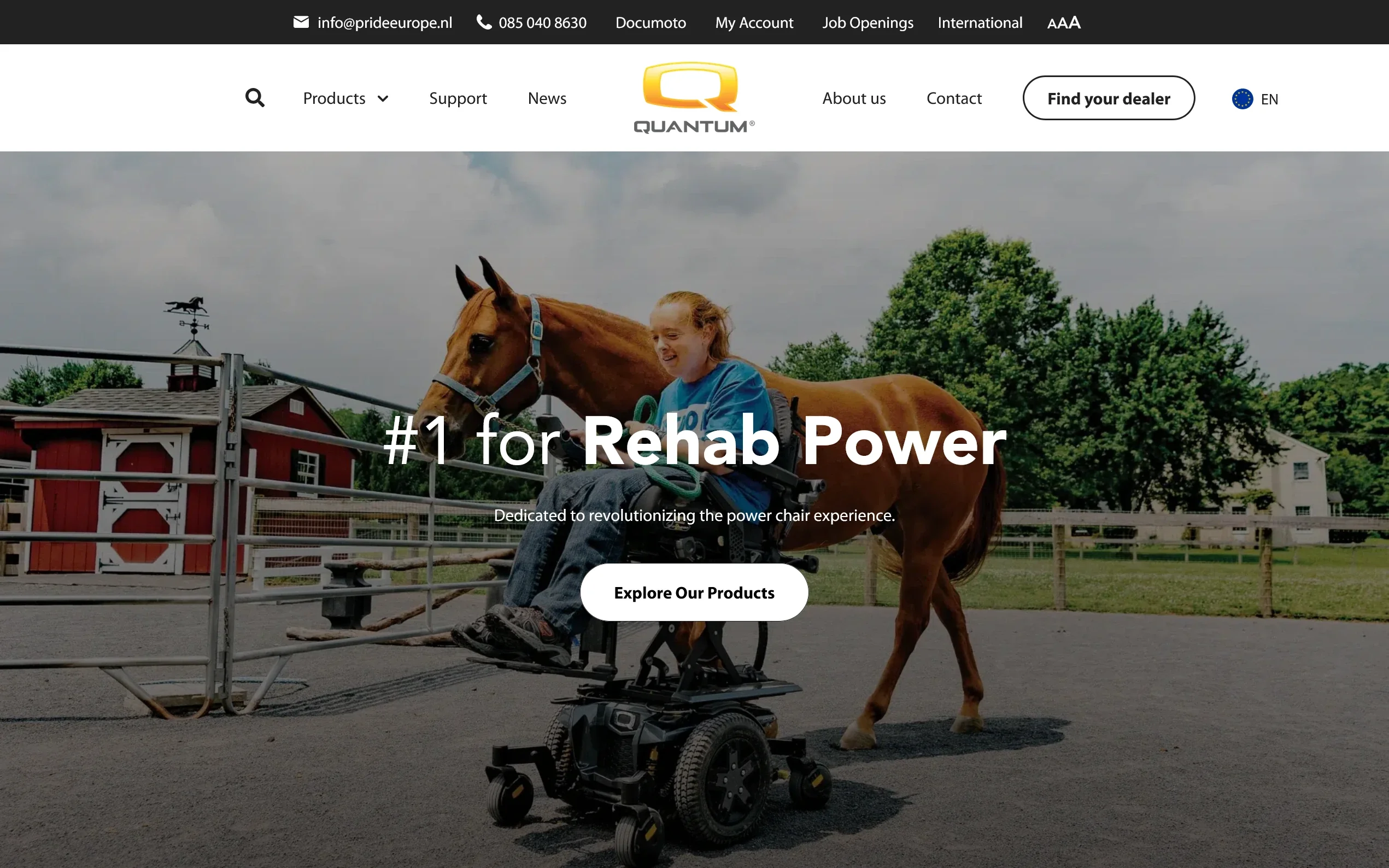 Quantum Rehab Europe — website ontworpen door Nieuwblik